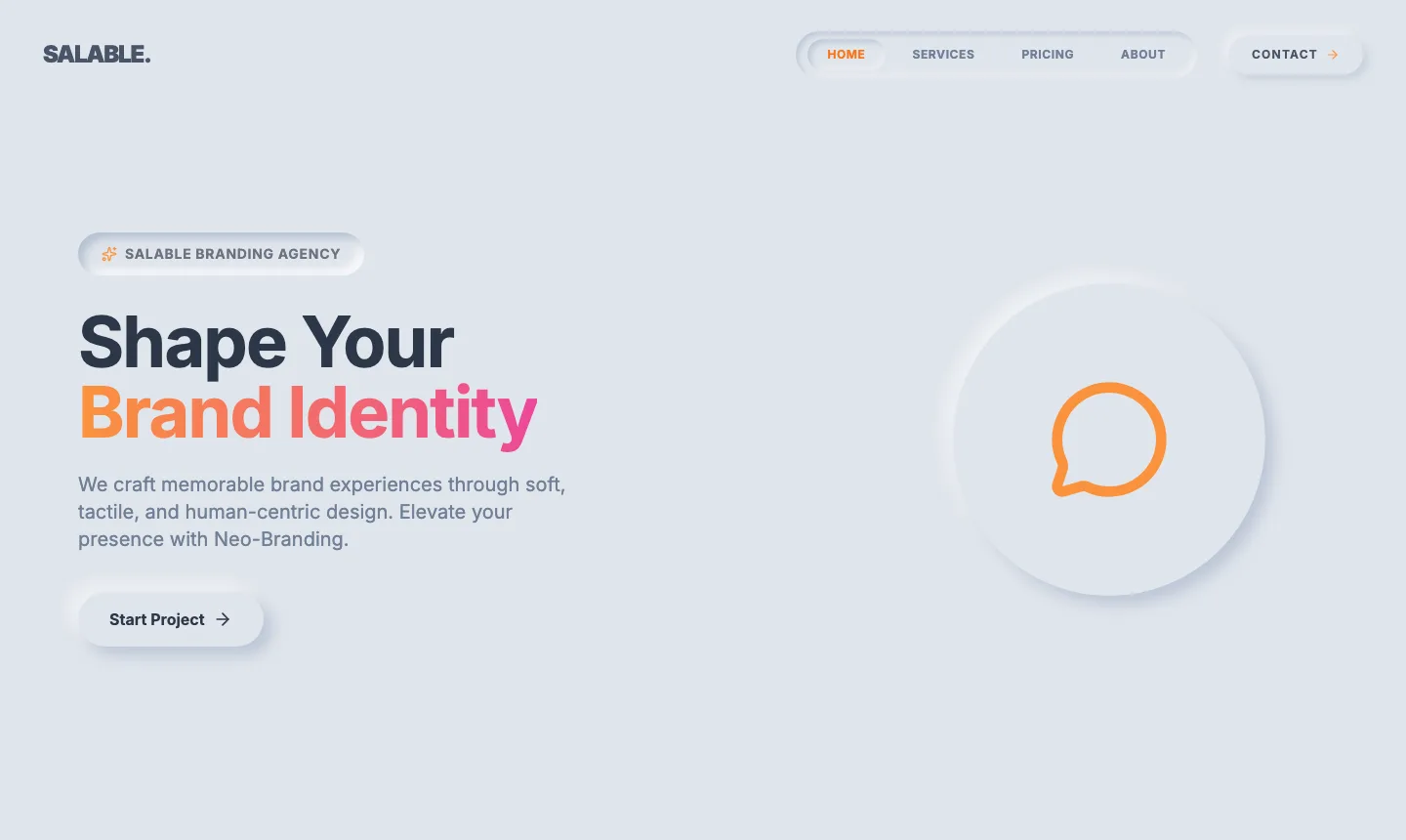 Website Salable Branding Agency — jasa logo & brand identity, dibuat oleh Salable